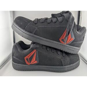 Volcom Stone Mens Size 8.5 Black Leather Upper Composite Toe Safety Work Shoes